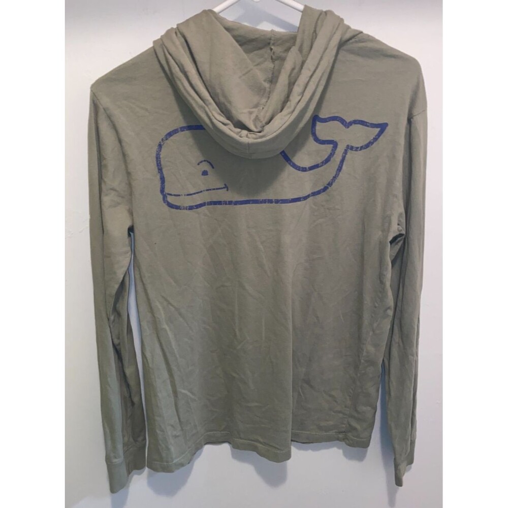 Vineyard Vines Womens XS Hoodie T-Shirt Long Sleeve Graphic Shale military Green